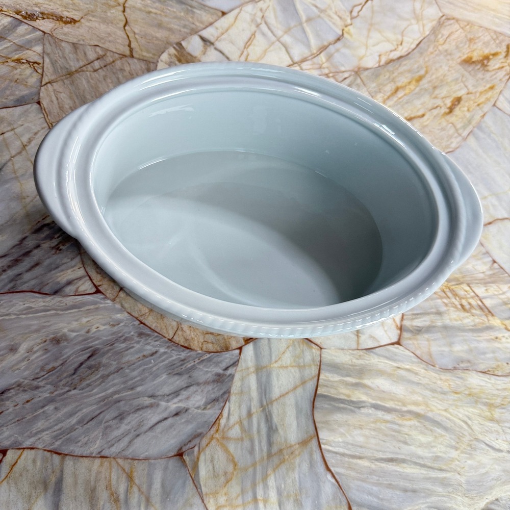 French‎ White Oval Baking Dish Casserole Dish Made in France Oven Safe